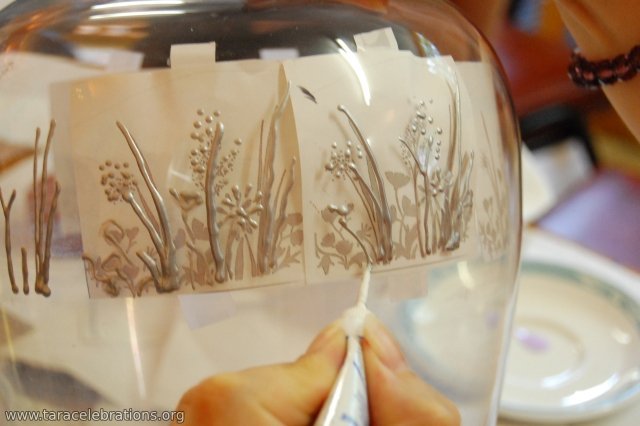 glass painting plants