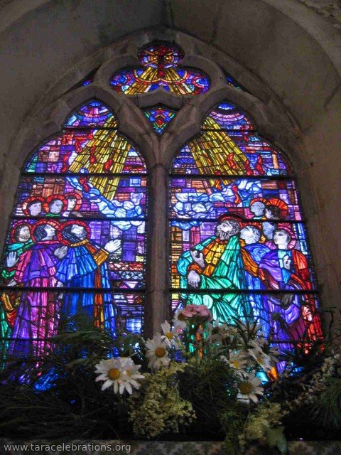 tara summer solstice flower church window