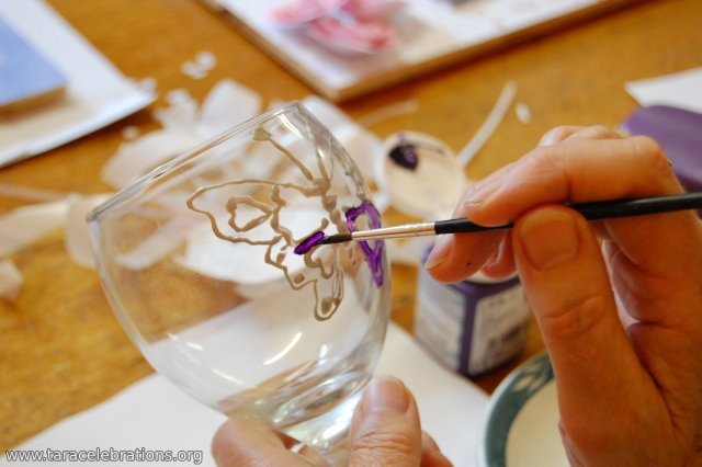 glass painting butterfly